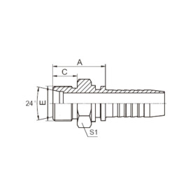 Фитинг высокого давления DKO-L (DN06, М16х1.5ш, оцинк) Robin