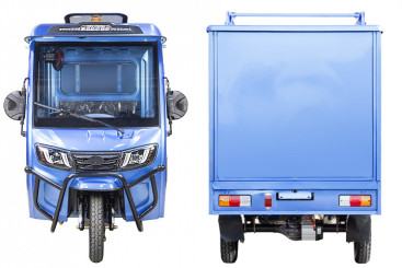 Трицикл электрический Rutrike КАРГО Кабина Дуал обогрев 1500 (серый)