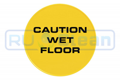 Табличка TTS (23см, мокрый пол, круглая, желтый)