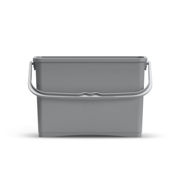 Ведро TTS (8л, с ручкой, серый)