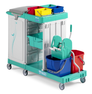 Тележка TTS Magic Line 350P (2х15л, 4х4л, отжим TEC, держ. мешка 150л)