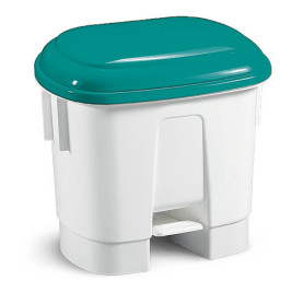 Ведро TTS Derby (для мусора, 30 л, с педалью, крышка зеленая)