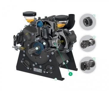 Мембранный насос Comet APS 61 (40 бар, 62.3 л/мин, бенз. мотор)