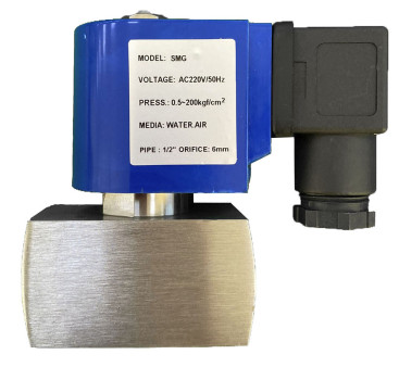 Клапан электромагнитный SMG (200бар, 1/2&quot;г-г, норм.закр, нерж, 220В) TOR