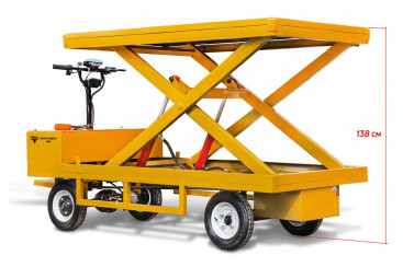 Тележка электрическая RuTrike ПЛИТА ЛИФТЕР 1800 (платформа, гидроподъемник)
