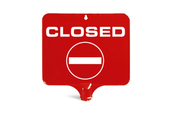Табличка TTS Закрыто (36см, квадратная, франц. яз)