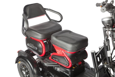 Трицикл электрический Wanshida HOT HATCH 60V 650Вт (черно-красный)