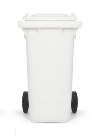 Контейнер TTS для отходов (240л, педаль, колеса, крышка, белый)