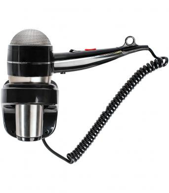 Фен настенный Nofer 02058.S (1800Вт, антивандальный, черный/матовый)