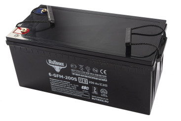 Тяговый аккумулятор RuTrike 6-GFM-200 (12V, 200A/h, AGM)