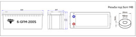 Тяговый аккумулятор RuTrike 6-GFM-200 (12V, 200A/h, AGM)