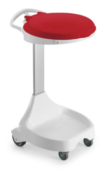 Держатель мешка TTS Smile E-10 (колеса, крышка красная, серый)