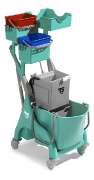 Тележка TTS Nick Plus 103 (28л, 2х4л, отжим O-Key, корзина, зеленый)