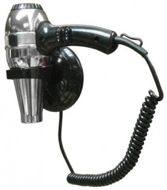 Фен настенный Nofer 02057.B (1800Вт, антивандальный, черный/металлик)