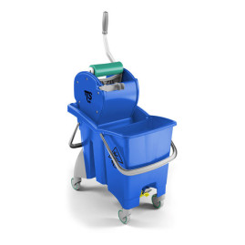 Ведро TTS ACTIONPRO (30л, колеса, отжим Dry, 2 слив. отверстия, синий)