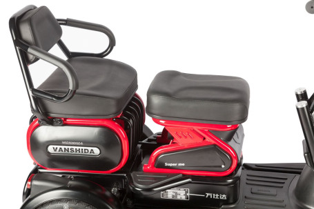 Трицикл электрический Wanshida HOT HATCH 60V 650Вт (черно-зеленый)