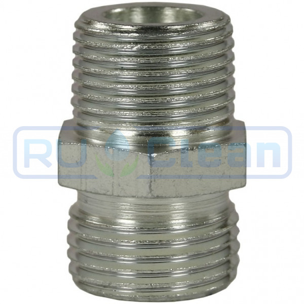 Переходник М18 внеш-3/8внеш, оцинкованная сталь R+M 58160 Переходник М18 внеш-3/8внеш, оцинкованная сталь R+M 58160
