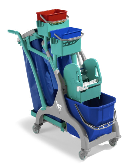 Тележка TTS NICK STAR 30 (15л, 2х4л, отжим Tec, держатель мешка)
