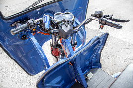 Трицикл электрический Rutrike Гермес Pro 1500 (темно-синий матовый)