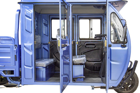 Трицикл электрический Rutrike Рейс 1300 60V1200W (темно-синий)