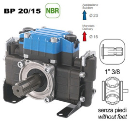 Мембранный насос Comet BP20/15 (15 бар, 18,7 л/мин, ВОМ 1"3/8)