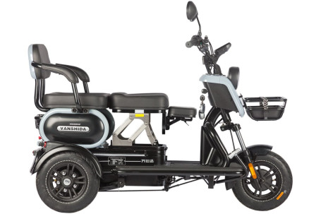 Трицикл электрический Wanshida UN MOTO 60V 650Вт (черно-красный)