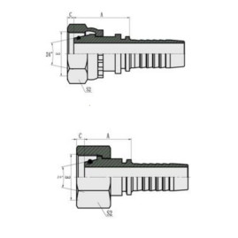 Фитинг высокого давления DKO-S (DN20, М36х2г, оцинк) Robin