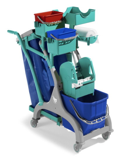 Тележка TTS NICK STAR 120 (15л, 2х4л, отжим Tec, держатель мешка и бумаги)